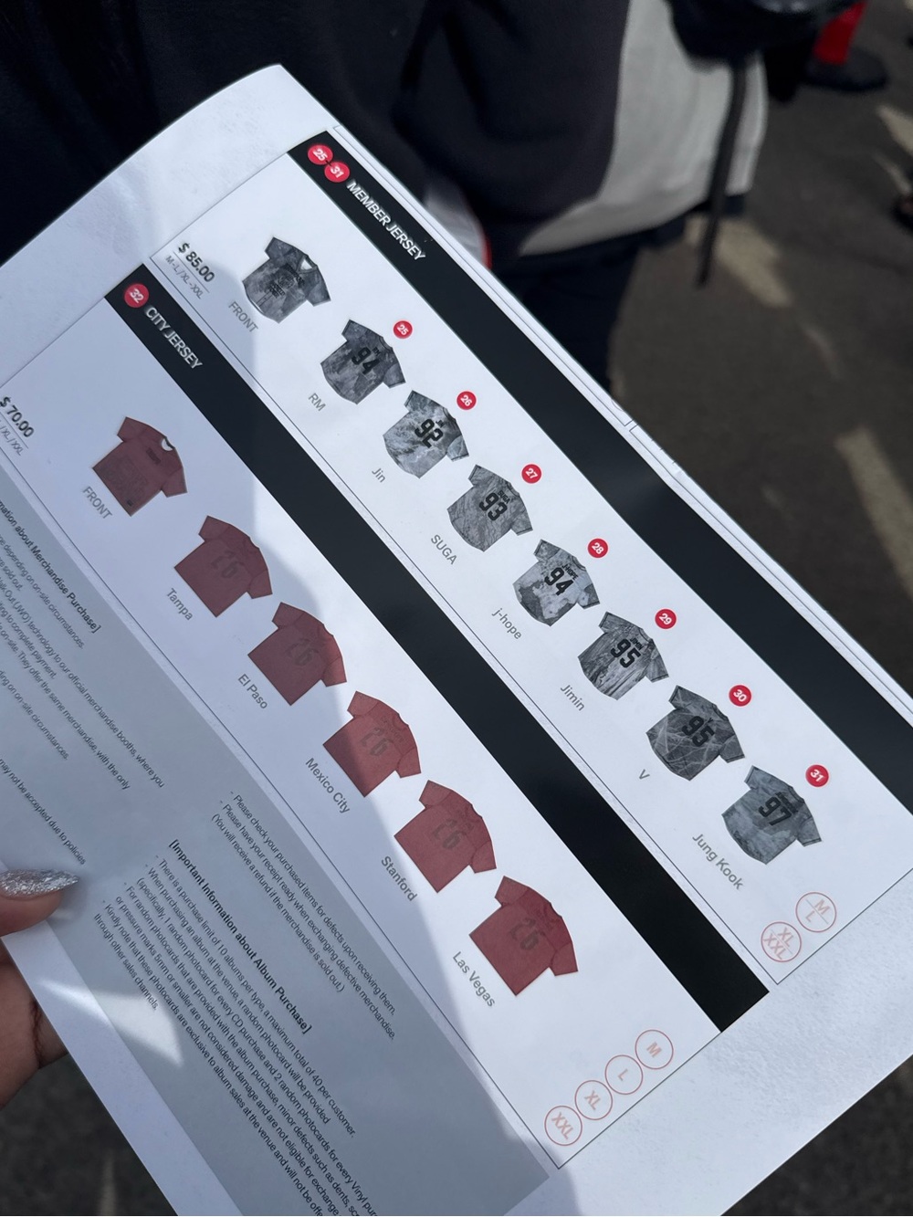 BTS World Tour Arirang Weverse El Paso Official J-Hope Jersey - Picture 10 of 16